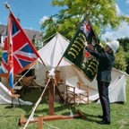 Duncan the Adjutant sorting the Colours at Raglan Victorian Weekend 2023.jpg